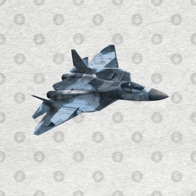 Fighter Sukhoi Su-57 by sibosssr